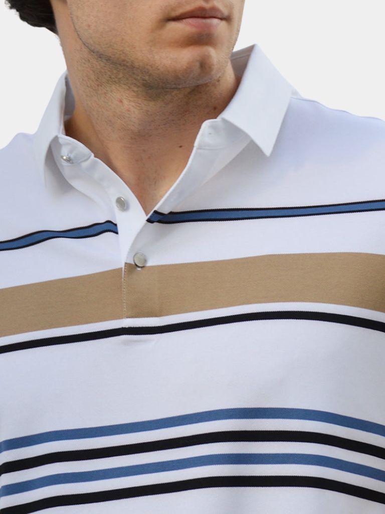 Sunset Stripe Polo – Crown & Cuff