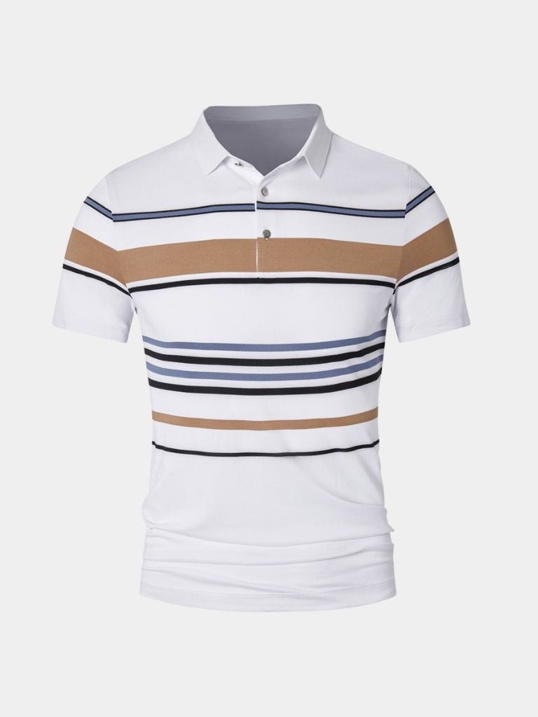 Sunset Stripe Polo – Crown & Cuff