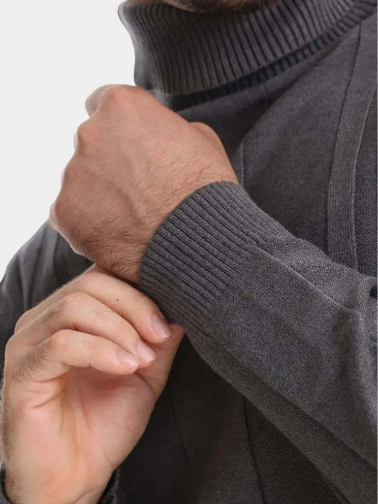 Turtleneck Knitwear Pullover Sweater - Crown & Cuff