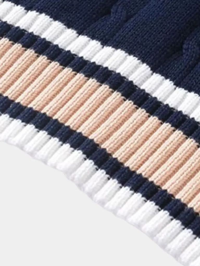 V Neck Elegant Knit Vest - Crown & Cuff