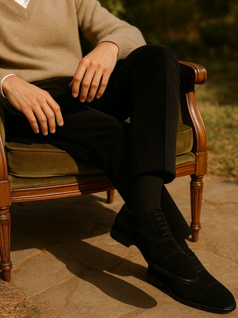 Velvet Monarch Derby Shoes - Crown & Cuff