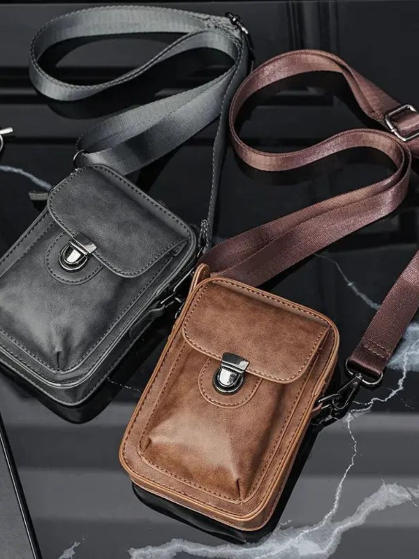 Vintage Mini Leather Crossbody Shoulder Bag - Crown & Cuff