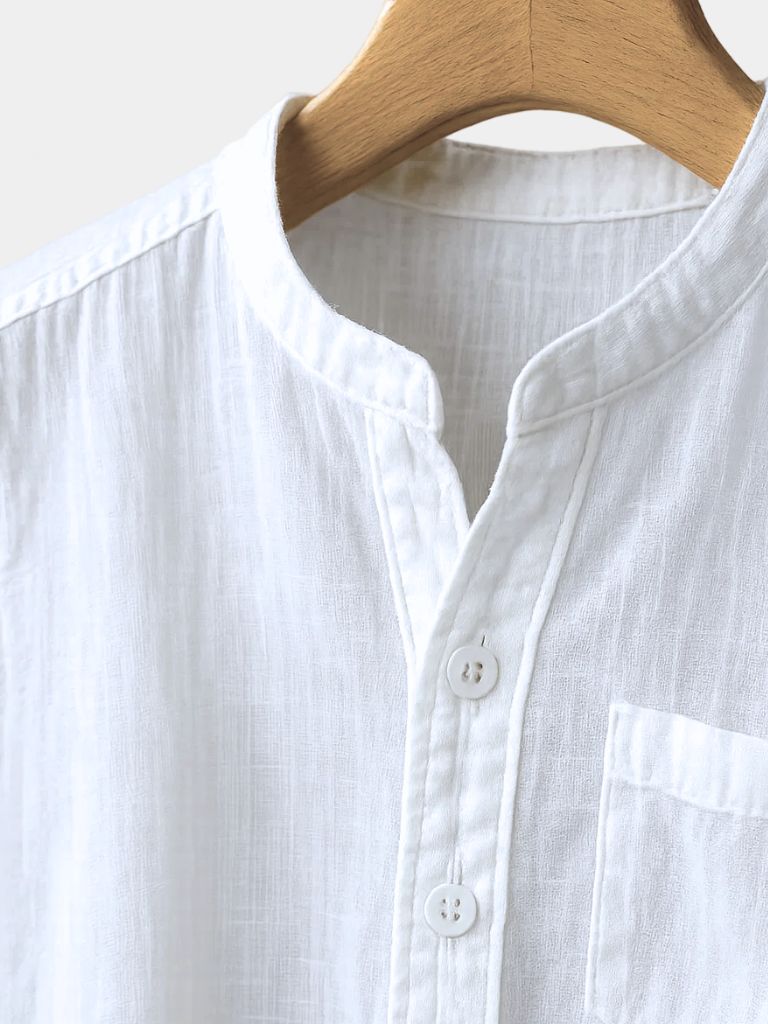 White Wellspring Linen T-Shirt – Crown & Cuff