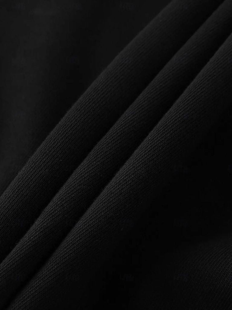 Zip Black Lapel Sports Hoodie Sweatshirt - Crown & Cuff