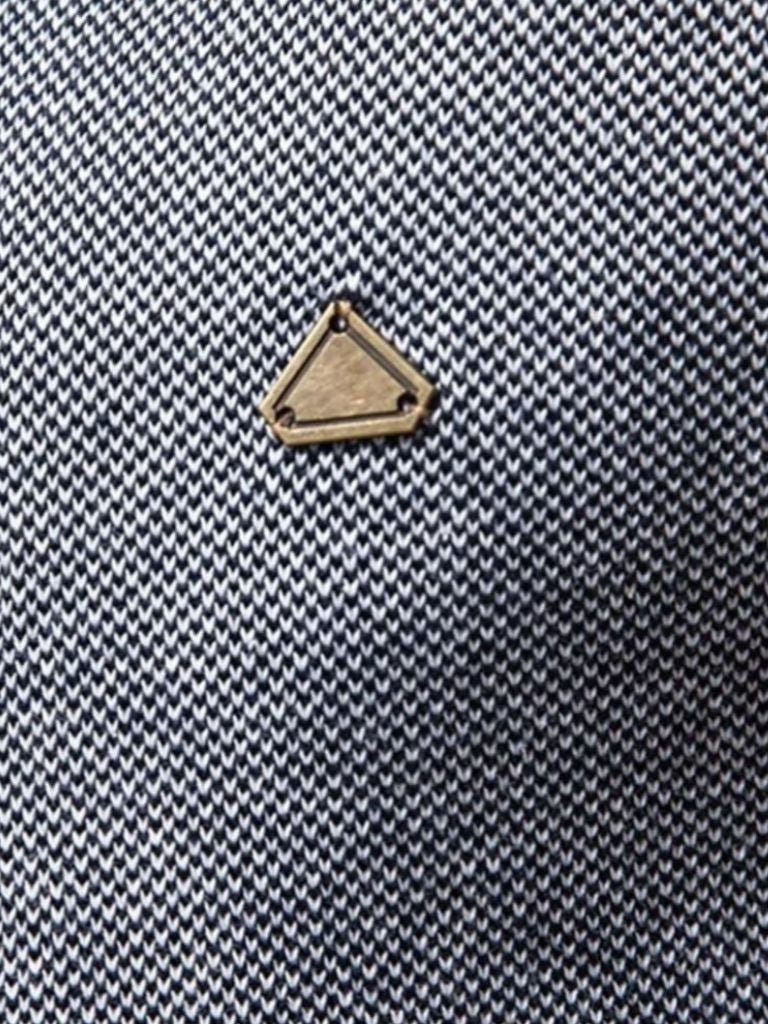 Zipper Color Block Standing Collar Cardigan Sweater - Crown & Cuff